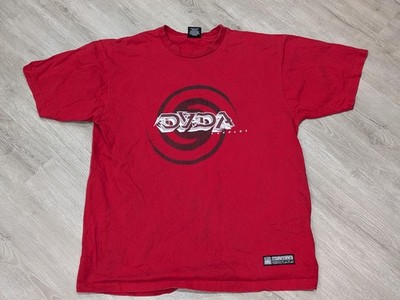Vintage Damani Dada Shirt Mens XL Red DVDA Logo Graphic Tee Streetwear Y2K