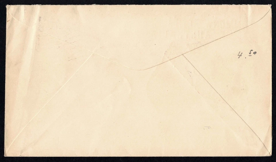 Australia 1952 FDC, Melbourne to Lausanne, George VI, Transport Map Design - Image 2 of 2