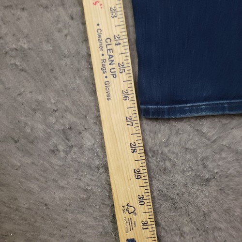 Pantalones de mezclilla informales Paige Jeans para mujer 26 azules ajustados tiro bajo lavado oscuro * - Imagen 4 de 10