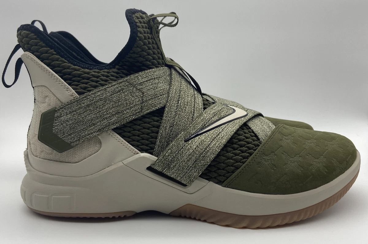 NEW Nike LeBron soldier 12 A02609 300 Land N Sea Olive Green gum
