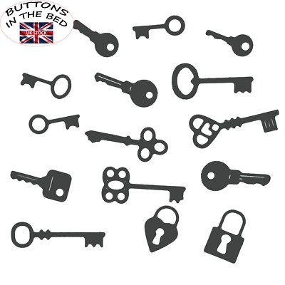 15 Schloss & Schlüssel Metallschneidformen, Kartenherstellung, Scrapbooking *UK VERKÄUFER* C8