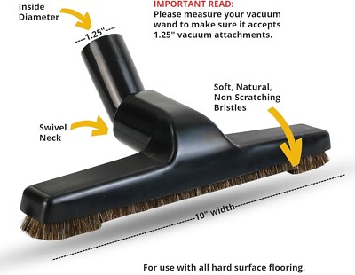 Repalces OEM PROTEAM ALPINE Hard Surface FLOOR BRUSH-HORSE HAIR, 102373 10'' Wide