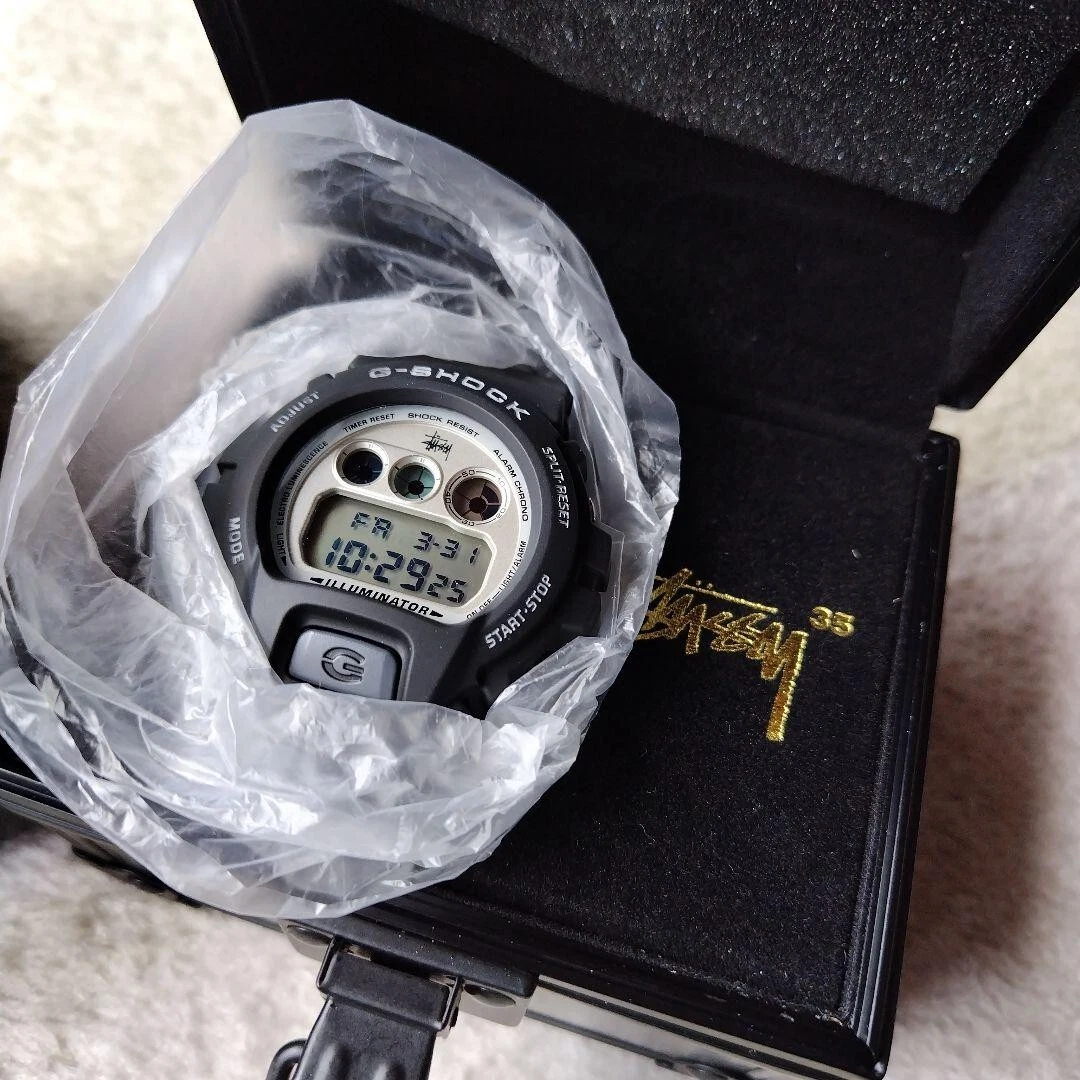 STUSSY G-SHOCK 35th Anniversary Limited Model DW-6900STF-1JR W/Case New Sale