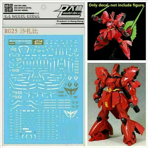 Waterslide Decal Sticker Rg25 For Bandai Rg 1 144 Msn 04 Sazabi Gundam Model Atg Ebay
