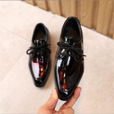 Boys Leather Shoes Solid Color Performance Fashion Boys Shoes size 21-36