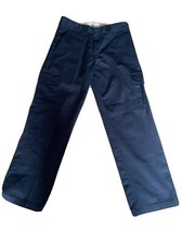 Genuine Dickies Men's Navy Relaxed Fit Straight-Leg Cargo Flex Pants: GP3038DN