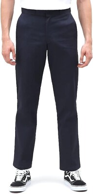 50'' Waist Navy Pants Flat Front Regular Fit Dickies Work Trousers