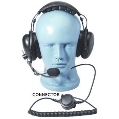 HD OTH Dual Muff Headset Metal N/C Boom Mic for Motorola MotoTRBO HS7-M12