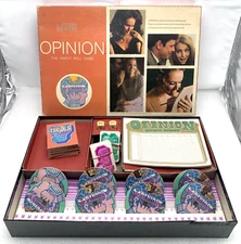 1970 Opinion The Party Poll Game, Selchow & Righter, 100% Complete, Vintage