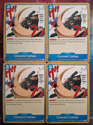 4x Crescent Cutlass OP01-089 Common Englisch PLAYSET NM One Piece