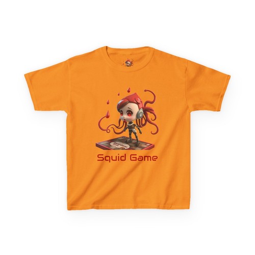 Original WackyDoodlz "Squid Game" #1 Kids Heavy Cotton™ Tee, (5 Sizes/6 Colors) - Picture 2 of 25