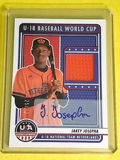 Jakey Josepha 2023 USA Stars-Stripes U18 World Cup Patch Auto 25/72 Netherlands