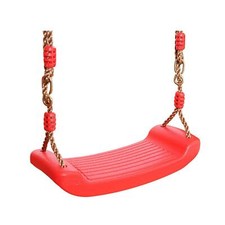 RED Swing Seat Set Rectangle 17x7inch with Heavy Duty Durable Replacement Rope