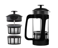 P3 French Press Double Microfiltered Coffee And Tea Maker Gritfree And Bitternes