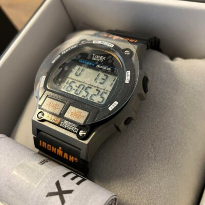 TIMEX Wrist Watch IRONMAN 8LAP Men TW5M54300 1986 OG Quartz