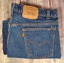 Vintage Levis 517 Orange Tab Jeans Mens 40X30 Denim Blue Made In USA
