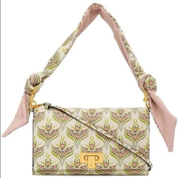 Tory Burch floral-print logo-motif Crossbody Bag - Farfetch