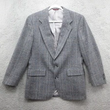 Hart Schaffner & Marx Jules Pilch Wool Blazer Sports Coat Gray Made In USA