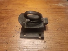 1 Transom Window Latch Catch Cabinet Basement Sash Ring Pull Vintage Brass - CvL