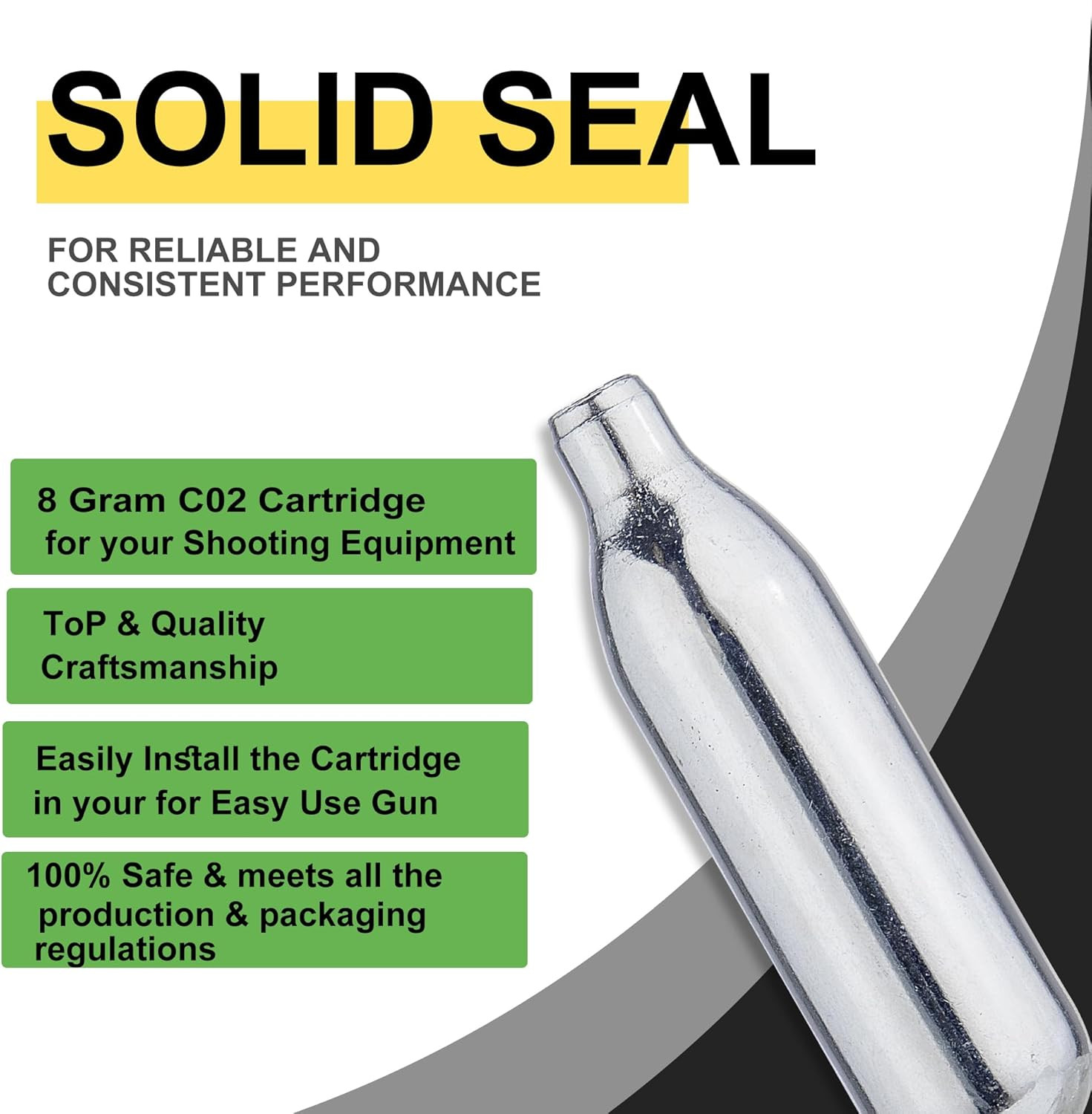 8 Gram / 12 Gram CO2 Cartridges, Non-Threaded,High-Grade CO2 Cylinder CO2 Cartri