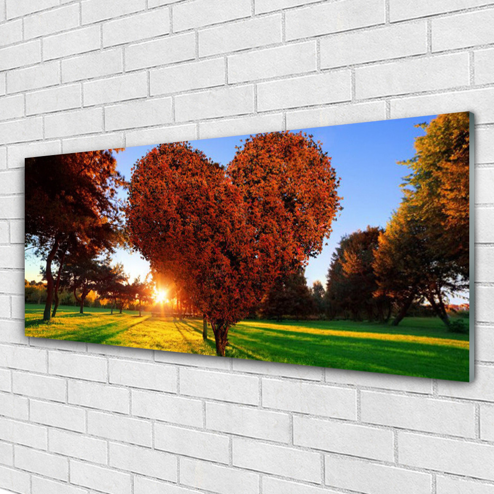 Image tableau 125x50 nature arbres solaires pour illuminer un couloir sombre