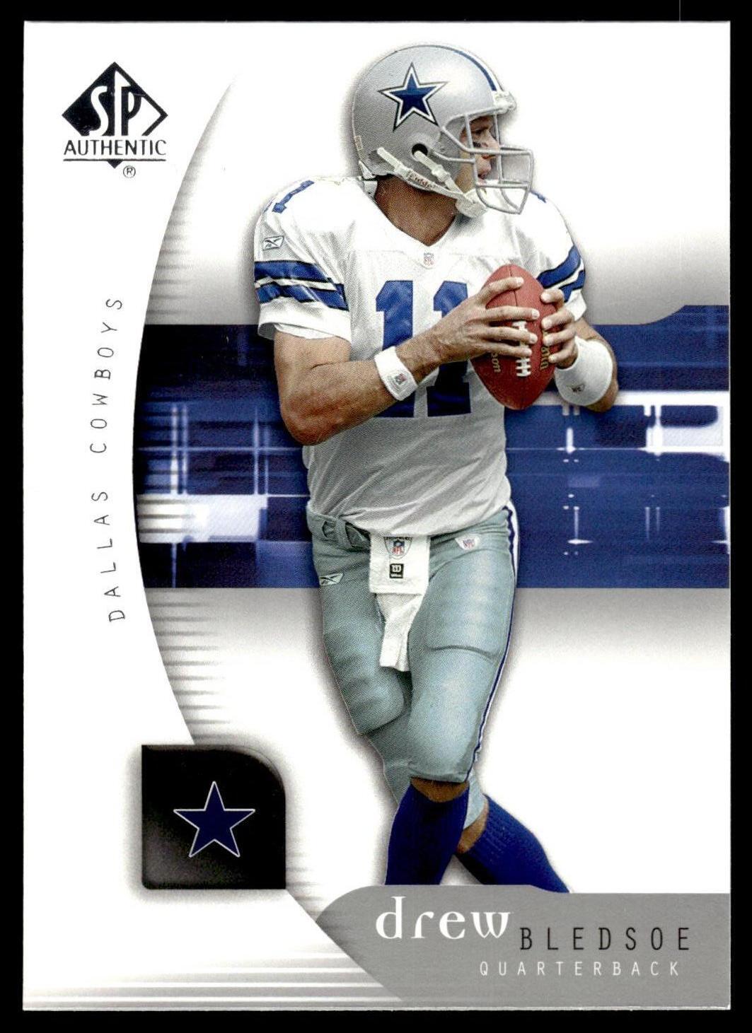 Drew Bledsoe #23 Football Cards 2005 SP Authentic trading card — raw and PSA graded price guide