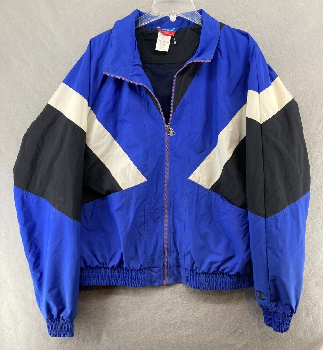 Champion Mens Jacket Large Blue Authentic Athletic Apparel Full