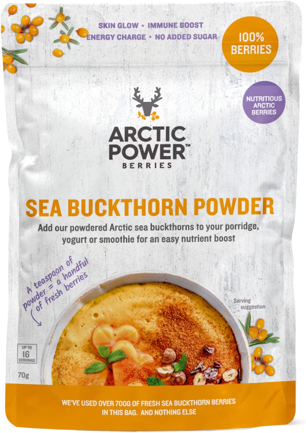 Arctic Power Berries 100% Sea Buckthorn Powder 70g - Image 6