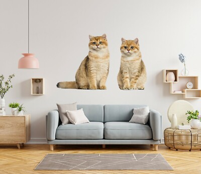 3D Haustier Katze H831 Tier Wallpaper Wandbild Poster Wandaufkleber Abziehbild