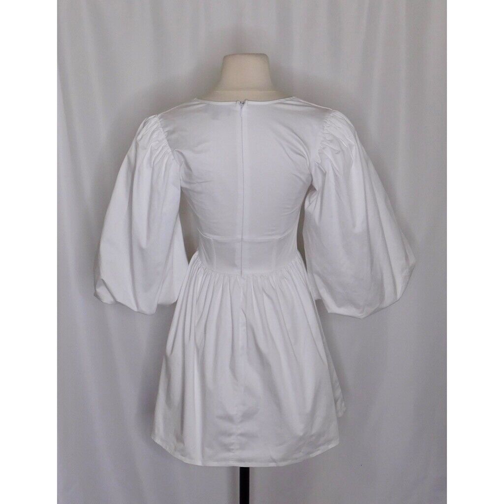 DANIELLE BERNSTEIN White Puff Sleeve Dress Mini B… - image 8