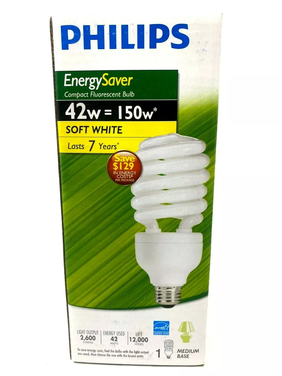 Philips Energysaver 42w 150w Soft White Compact Fluorescent Bulb