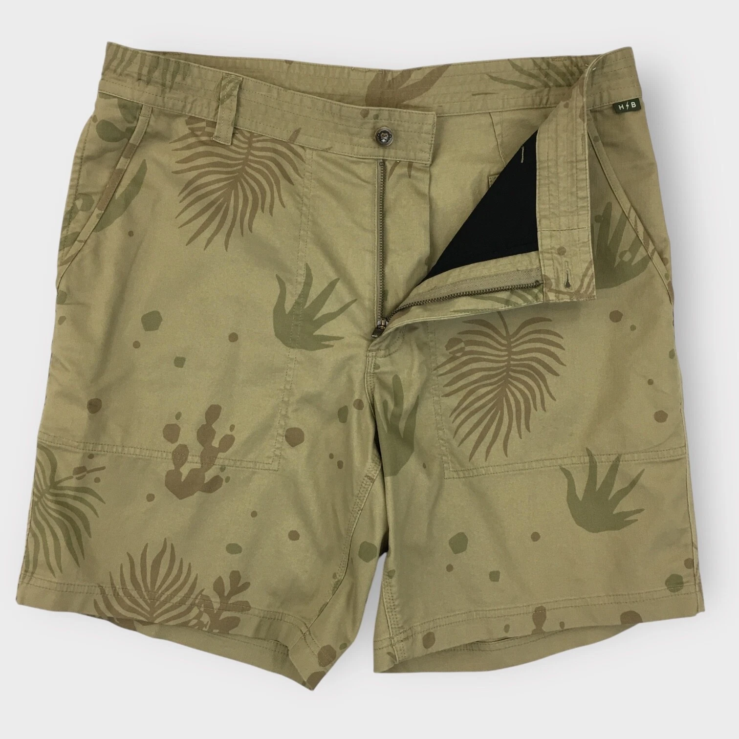 Howler Bros Brothers Clarksville Walk Shorts Mens 36 Brown Casual Outdoor Canvas