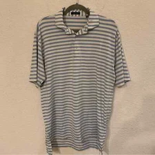 Turtleson men’s medium TPC Louisiana short sleeve stripped polo shirt