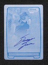 David Dahl 2012 Bowman Chrome Auto Rookie Card (RC) Cyan Printing Plate 1/1 Rare