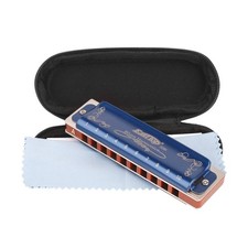 East top Professional Harmonica Blues Key of A 10 Hole 20 Tone Heavy Duty wit...
