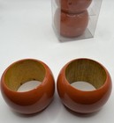 HOUSE + HOME CHUNKY NAPKIN RINGS Orange (Set of 4) NIB — photo 9