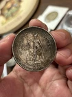 1899 British Hong Kong Trade Dollar Silver Coin Chopmarked