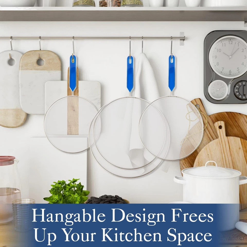 8 Inch Grease Splatter Screen Guard Stainless Steel Splash Screen Protector G... - Image 4 of 4