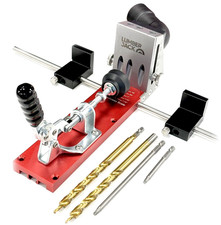 Pocket Hole Jig System Adjustable Drill Guide Professional Version Joinery Tool