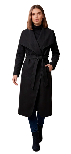 Womens Italian Long Trench Coat Open Front Duster Maxi Longline Jacket CasualFit - Picture 16 of 70