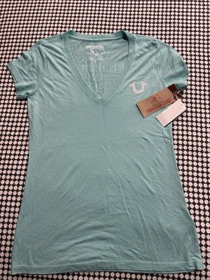 True Religion Women's V-Neck T-Shirt,size S