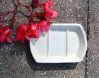 Warranted White Ironstone Soap Dish:  A Utilitarian Piece with Used Patina Aging — photo 1