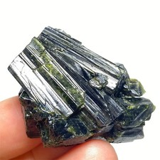 35g A++Green Epidote Tourmaline Specimen Rough Gemstone Rock   J940