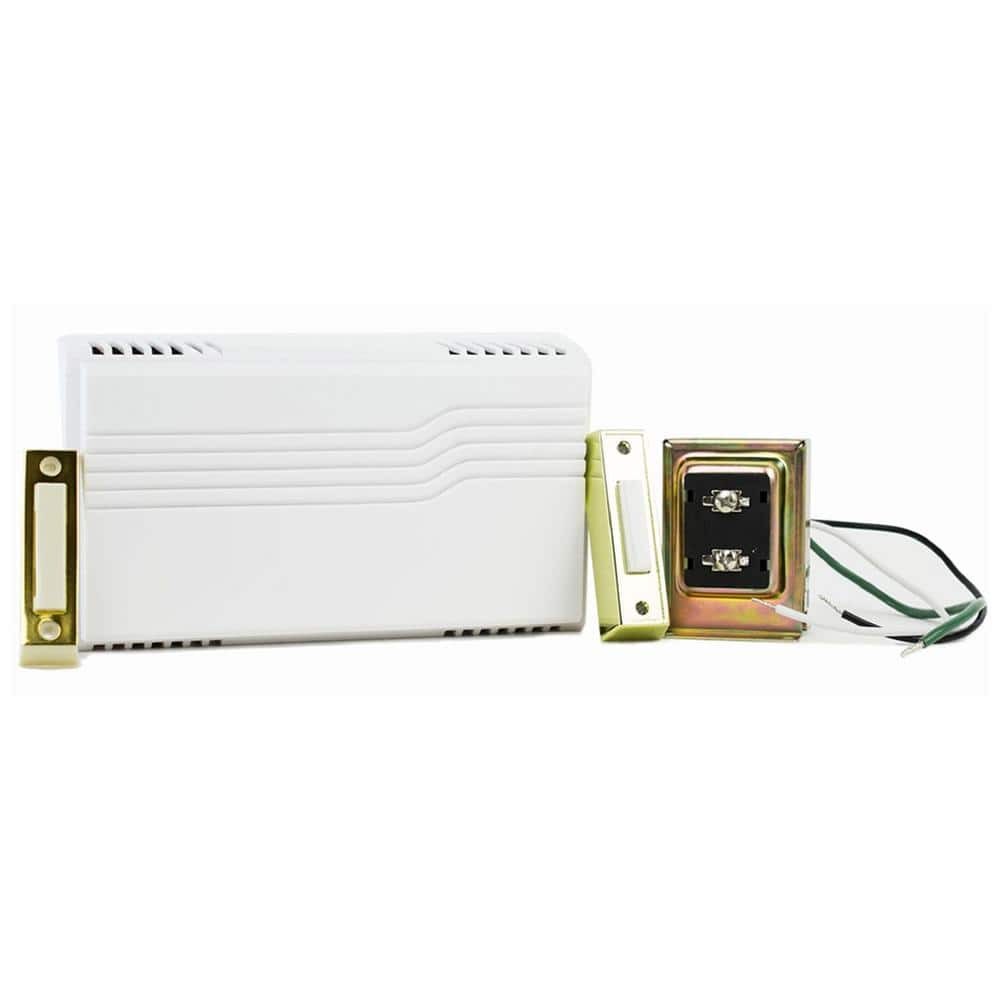 2-Note Wired Doorbell Chime Kit With 2 Push Buttons And 1 16