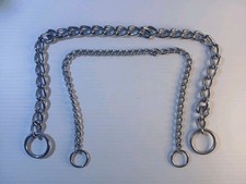 2 Chain Choke Dog Show Collar Conformation Obedience Training Sliver Med Link