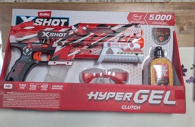 ZURU X SHOT Hyper Gel Clutch Blaster 5,000 Pellets 150 FPS Ages 14+. New