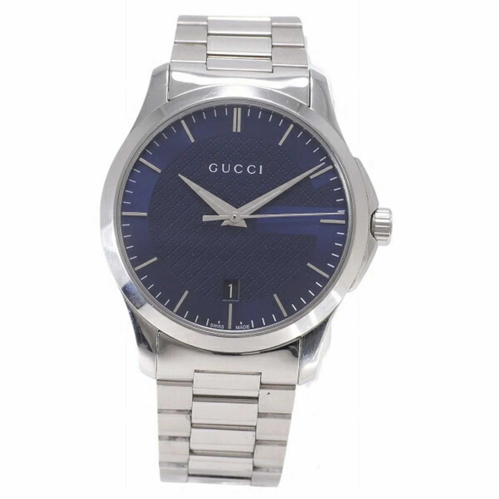 Orologio Gucci G Timeless 126.4 Quarzo Quadrante Navy Uomo GZl17zmz