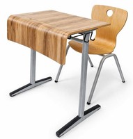 Modernes SchulmöBel Set Mit Holzoptik Und Ergonomischem Stuhl