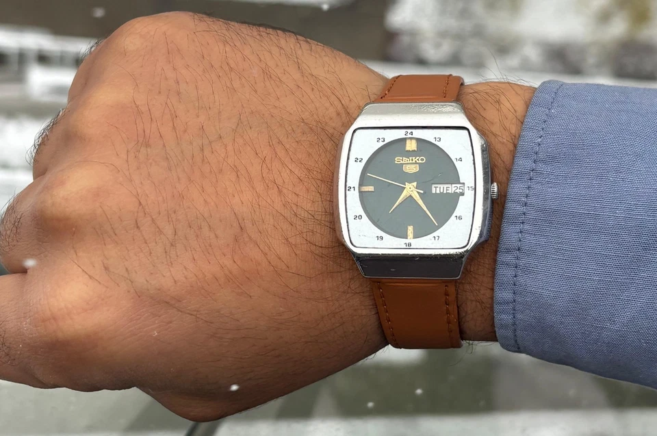 Vintage Seiko 5 Automatic || Green Dial || Men's Vintage Watch || - Image 3 of 4