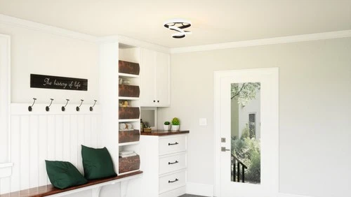 Quoizel PCAVI1713 Platinum 13"W LED Semi-Flush Ceiling Fixture - Black - Picture 3 of 12